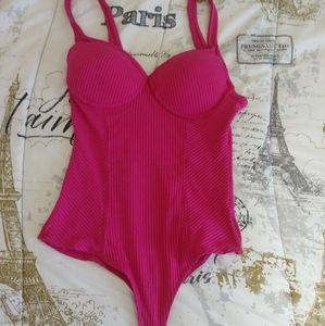 Hot Pink Leotard Bodysuit